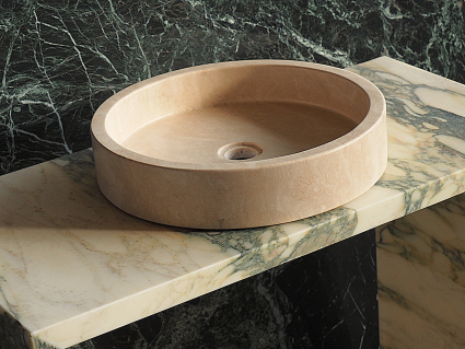 Lavandino Edge Travertino